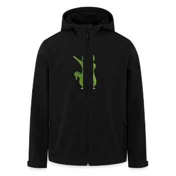 Crocodile Dancing - Crocodile Dabbing Dancing - Men’s Recycled Softshell Jacket by Stanley/Stella - black - Front - AI Model Male 185 light (185cm)