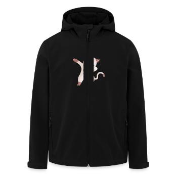 Dancing Cat - Kitty Dabbing Dancing - Men’s Recycled Softshell Jacket by Stanley/Stella - black - Front - AI Model Male 185 light (185cm)