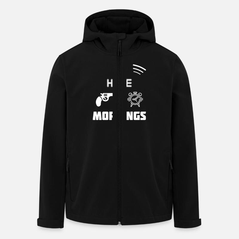 I Hate Mornings - Men’s Recycled Softshell Jacket by Stanley/Stella - black