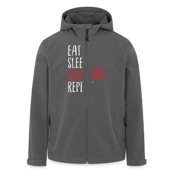 Lacrosse - Eat Sleep Stop Goals Repeat - Recycelte Männer Softshell-Jacke von Stanley/Stella - Anthrazit - Vorne - AI Model Male 185 light (185cm)