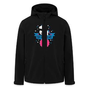 Birthday Girl - eight Years old - Men’s Recycled Softshell Jacket by Stanley/Stella - black - Front - AI Model Male 185 light (185cm)