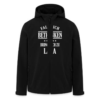 Falls ich betrunken bin Lara - Partner Design - Recycelte Männer Softshell-Jacke von Stanley/Stella - Schwarz - Vorne - AI Model Male 185 light (185cm)