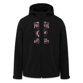 Forget princess i want to be an astronaut - Men’s Recycled Softshell Jacket by Stanley/Stella - black - Front - AI Model Male 185 light (185cm)