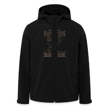 You can't buy happiness but you can buy goat - Recycelte Männer Softshell-Jacke von Stanley/Stella - Schwarz - Vorne - AI Model Male 185 light (185cm)