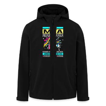 MFA Prinzessin - EKG Einhorn 2 - Recycelte Männer Softshell-Jacke von Stanley/Stella - Schwarz - Vorne - AI Model Male 185 light (185cm)
