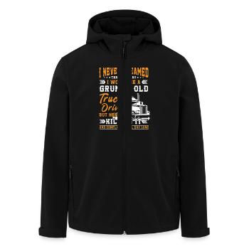 Grumpy old truck driver killing it - Recycelte Männer Softshell-Jacke von Stanley/Stella - Schwarz - Vorne - AI Model Male 185 light (185cm)