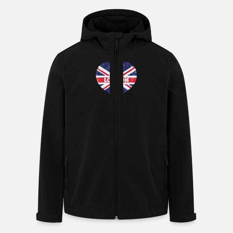 London Herz - Recycelte Männer Softshell-Jacke von Stanley/Stella - Schwarz
