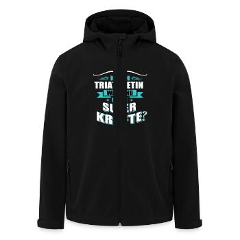 TRIATHLETIN -Superkräfte GESCHENK - Recycelte Männer Softshell-Jacke von Stanley/Stella - Schwarz - Vorne - AI Model Male 185 light (185cm)
