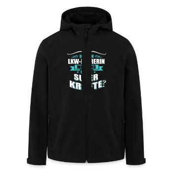 LKW-FAHRERIN-Superkräfte GESCHENK - Recycelte Männer Softshell-Jacke von Stanley/Stella - Schwarz - Vorne - AI Model Male 185 light (185cm)