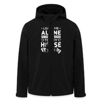 Leave me alone i'm only talking to my horse today - Recycelte Männer Softshell-Jacke von Stanley/Stella - Schwarz - Vorne - AI Model Male 185 light (185cm)