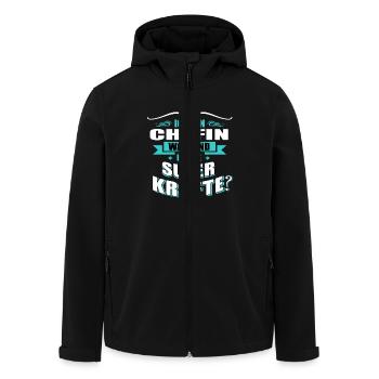 CHEFIN-Superkräfte GESCHENK - Recycelte Männer Softshell-Jacke von Stanley/Stella - Schwarz - Vorne - AI Model Male 185 light (185cm)