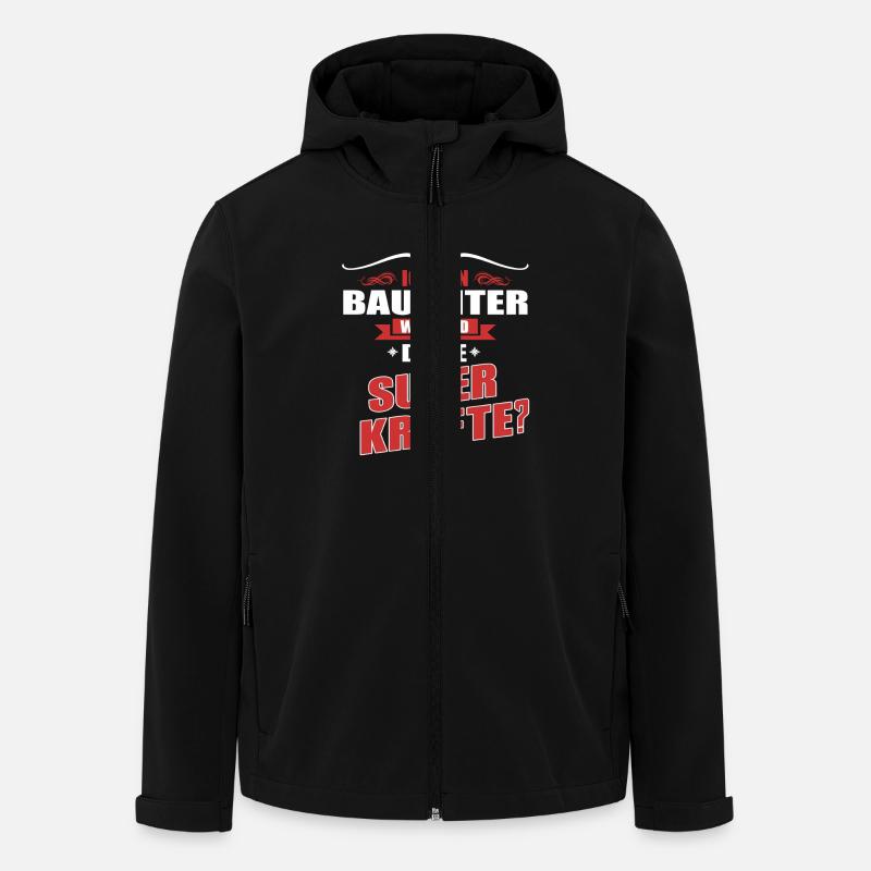 BAULEITER-Superkräfte GESCHENK - Recycelte Männer Softshell-Jacke von Stanley/Stella - Schwarz