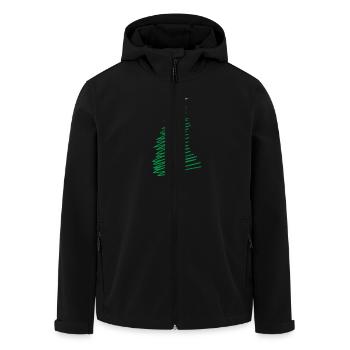 Christmas tree - Men’s Recycled Softshell Jacket by Stanley/Stella - black - Front - AI Model Male 185 light (185cm)