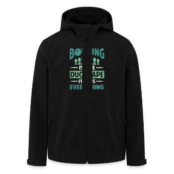Bowling is like Duct Tape it fixes everything - Recycelte Männer Softshell-Jacke von Stanley/Stella - Schwarz - Vorne - AI Model Male 185 light (185cm)
