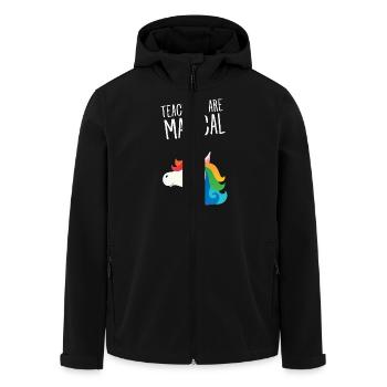 Teacher Are Magical - Cool Gift - Recycelte Männer Softshell-Jacke von Stanley/Stella - Schwarz - Vorne - AI Model Male 185 light (185cm)
