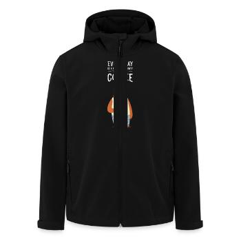 Every Day Is A New Opportunity - Coffee Sloth - Men’s Recycled Softshell Jacket by Stanley/Stella - black - Front - AI Model Male 185 light (185cm)