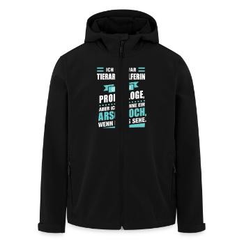 TIERARZTHELFERIN-Geschenk - Recycelte Männer Softshell-Jacke von Stanley/Stella - Schwarz - Vorne - AI Model Male 185 light (185cm)