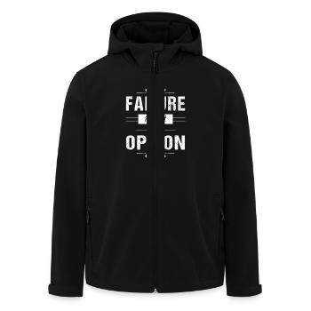Failure is not an Option - motivation - Men’s Recycled Softshell Jacket by Stanley/Stella - black - Front - AI Model Male 185 light (185cm)