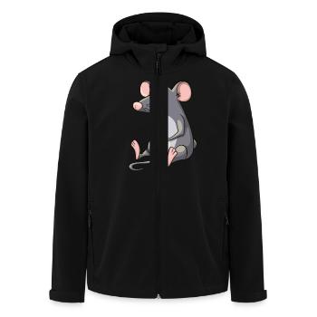 Süsse Maus - Recycelte Männer Softshell-Jacke von Stanley/Stella - Schwarz - Vorne - AI Model Male 185 light (185cm)