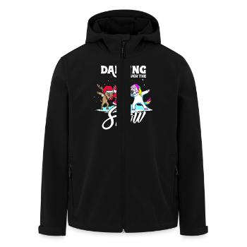 Dabbing Santa DAB Unicorn reindeer Christmas gift - Men’s Recycled Softshell Jacket by Stanley/Stella - black - Front - AI Model Male 185 light (185cm)