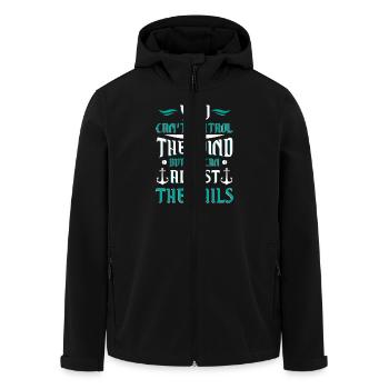 You can't control the wind you adjust the sails - Veste softshell homme en polyester recyclé Stanley/Stella - noir - Devant - AI Model Male 185 light (185cm)