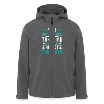 You can't control the wind you adjust the sails - Veste softshell homme en polyester recyclé Stanley/Stella - charbon - Devant - AI Model Male 185 light (185cm)