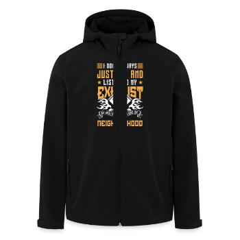 Just sit and listen to my exhaust - racer gift - Men’s Recycled Softshell Jacket by Stanley/Stella - black - Front - AI Model Male 185 light (185cm)