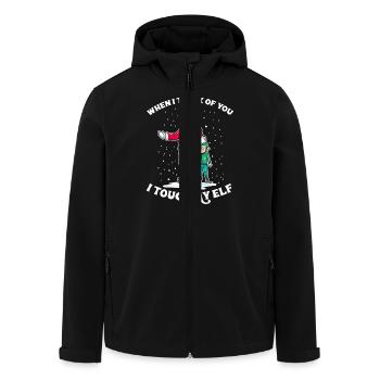 Santa I Touch My Elf Weihnachten Humor Geschenk - Recycelte Männer Softshell-Jacke von Stanley/Stella - Schwarz - Vorne - AI Model Male 185 light (185cm)