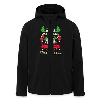 Jingle bells White Christmas gift - Men’s Recycled Softshell Jacket by Stanley/Stella - black - Front - AI Model Male 185 light (185cm)