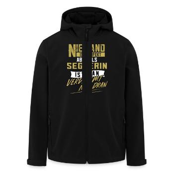 Seglerin Segeln Segelboot Segelyacht Geschenk - Recycelte Männer Softshell-Jacke von Stanley/Stella - Schwarz - Vorne - AI Model Male 185 light (185cm)