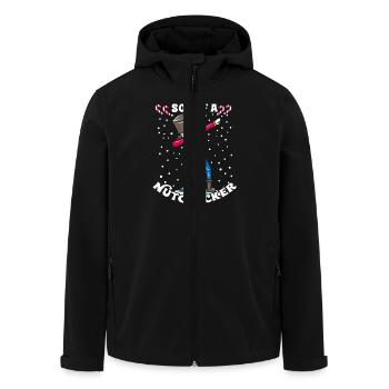 Cadeau de Noël de casse-noisette avec DAB - Veste softshell homme en polyester recyclé Stanley/Stella - noir - Devant - AI Model Male 185 light (185cm)