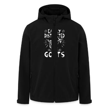 Easily distracted by goats - fun goaty gift - Veste softshell homme en polyester recyclé Stanley/Stella - noir - Devant - AI Model Male 185 light (185cm)