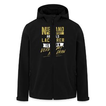 Lackierer Fahrzeuglackierer Lackieren Lackiererei - Recycelte Männer Softshell-Jacke von Stanley/Stella - Schwarz - Vorne - AI Model Male 185 light (185cm)