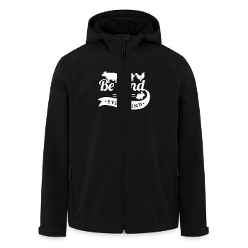Be kind to every kind - vegan vegetarian gift - Recycelte Männer Softshell-Jacke von Stanley/Stella - Schwarz - Vorne - AI Model Male 185 light (185cm)