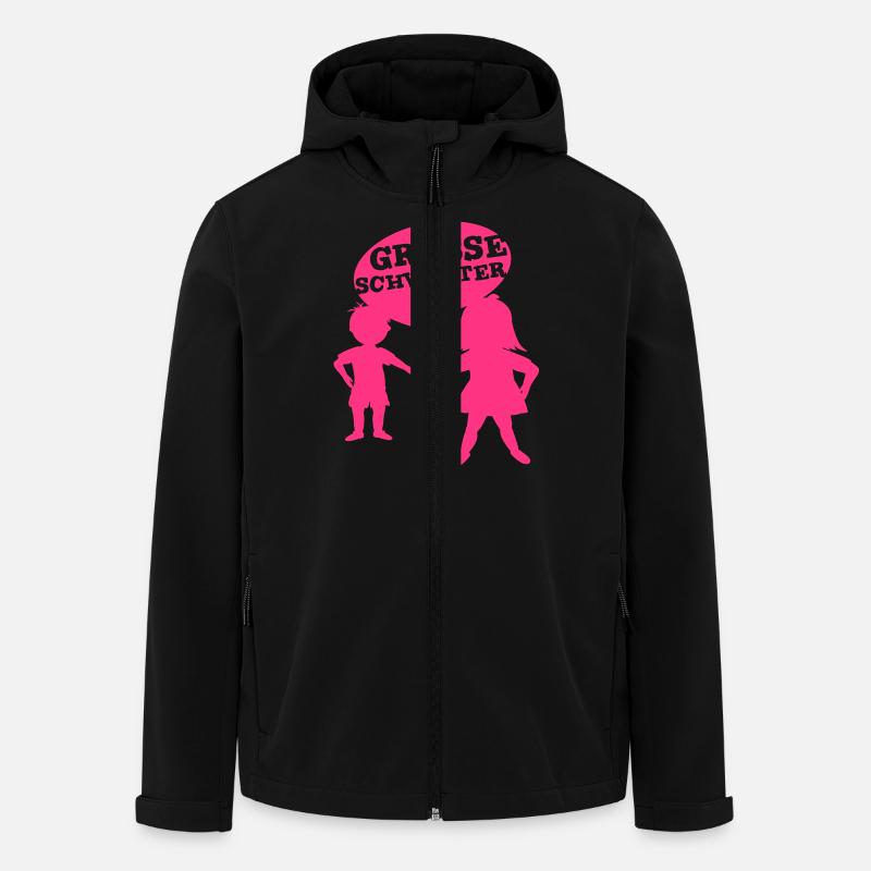 Grosse Schwester - Recycelte Männer Softshell-Jacke von Stanley/Stella - Schwarz