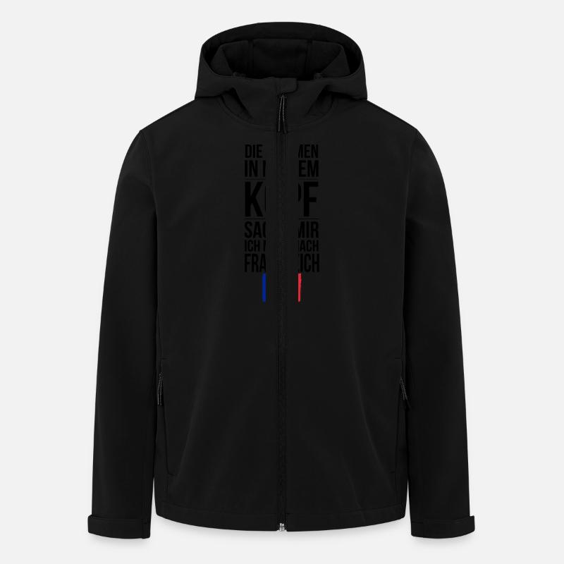 Tasse mit Spruch Frankreich Geschenk - Recycelte Männer Softshell-Jacke von Stanley/Stella - Schwarz