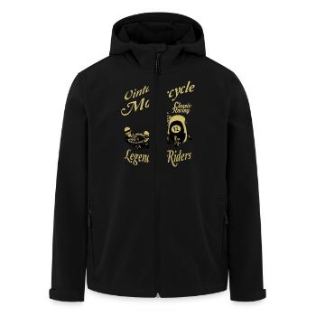 Sidecar Classic Racing - Recycelte Männer Softshell-Jacke von Stanley/Stella - Schwarz - Vorne - AI Model Male 185 light (185cm)