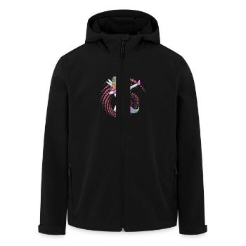 Amusement avec DAB Unicorn Licorne cadeau - Veste softshell homme en polyester recyclé Stanley/Stella - noir - Devant - AI Model Male 185 light (185cm)