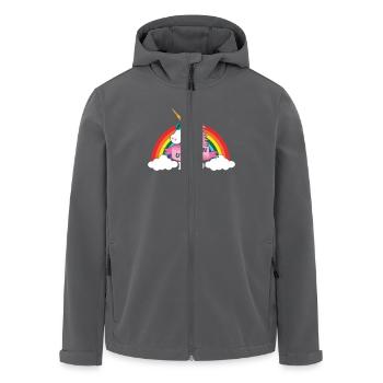 Unicorn Dad - cool sunglasses father - Veste softshell homme en polyester recyclé Stanley/Stella - charbon - Devant - AI Model Male 185 light (185cm)