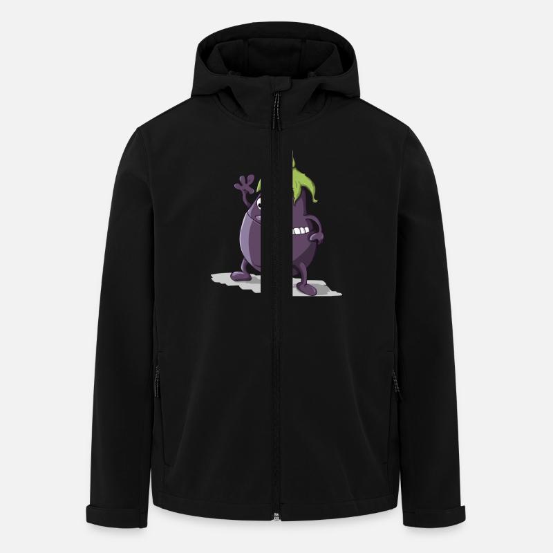 Aubergine - Recycelte Männer Softshell-Jacke von Stanley/Stella - Schwarz