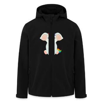 Elephant Unicorn - Recycelte Männer Softshell-Jacke von Stanley/Stella - Schwarz - Vorne - AI Model Male 185 light (185cm)