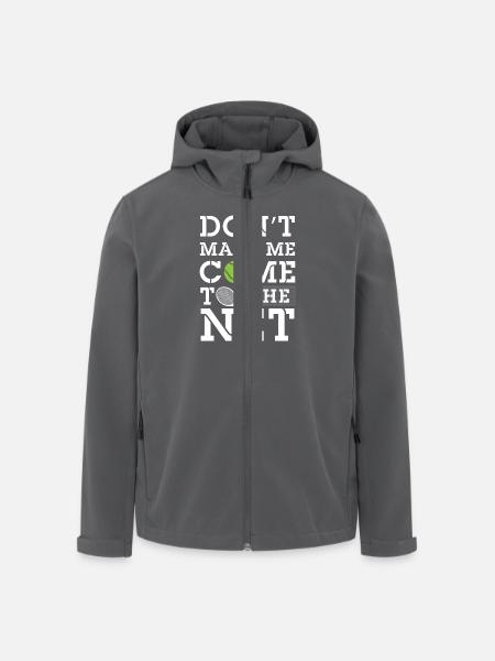 Don't make me come to the net - Tennis - Heren softshell jas van gerecycled polyester Stanley/Stella - zwart