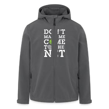 Don't make me come to the net - Tennis - Veste softshell homme en polyester recyclé Stanley/Stella - charbon - Devant - AI Model Male 185 light (185cm)