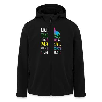 Math Teachers are fabolous & magical like unicorn - Recycelte Männer Softshell-Jacke von Stanley/Stella - Schwarz - Vorne - AI Model Male 185 light (185cm)