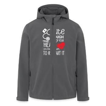 Cute Enough to stop your heart skilled enough - Recycelte Männer Softshell-Jacke von Stanley/Stella - Anthrazit - Vorne - AI Model Male 185 light (185cm)