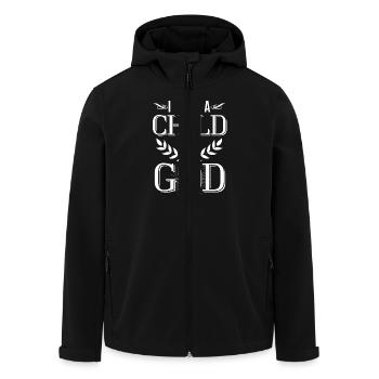 I am a child of God - christian design - Recycelte Männer Softshell-Jacke von Stanley/Stella - Schwarz - Vorne - AI Model Male 185 light (185cm)
