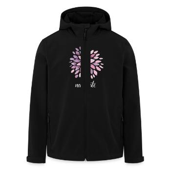 Yoga Lotus Flower Namaste Woman Balance Studio om lo - Men’s Recycled Softshell Jacket by Stanley/Stella - black - Front - AI Model Male 185 light (185cm)