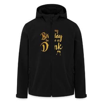 Party Alkohol Flirten Geburtstag Geschenk - Recycelte Männer Softshell-Jacke von Stanley/Stella - Schwarz - Vorne - AI Model Male 185 light (185cm)