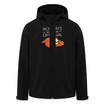 Mondays Should Be Optional - Lazy Sloth - Men’s Recycled Softshell Jacket by Stanley/Stella - black - Front - AI Model Male 185 light (185cm)