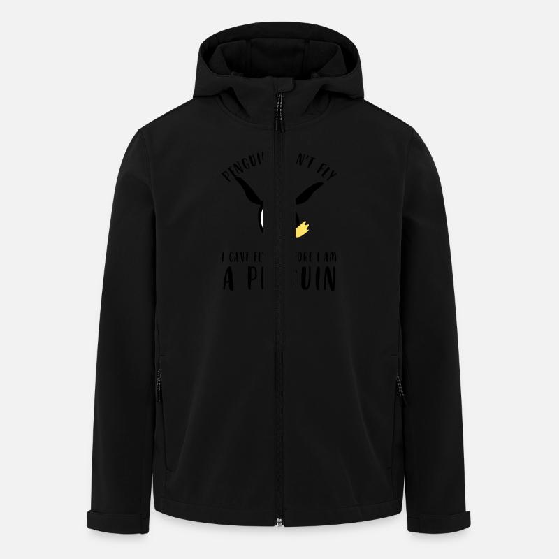 Penguins can't fly i can't fly i am a Penguin - Men’s Recycled Softshell Jacket by Stanley/Stella - black